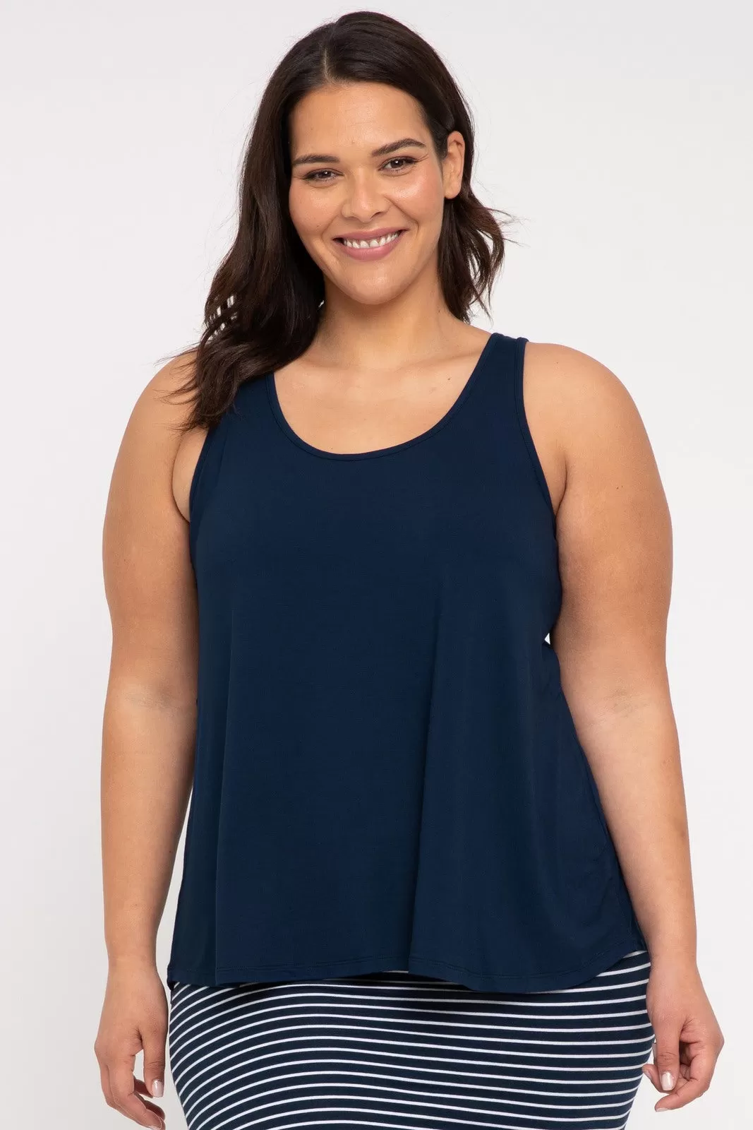 Relaxed Bamboo Singlet - Navy