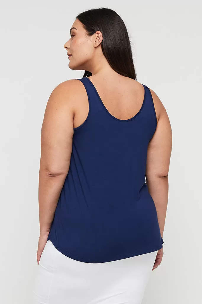 Relaxed Bamboo Singlet - Navy