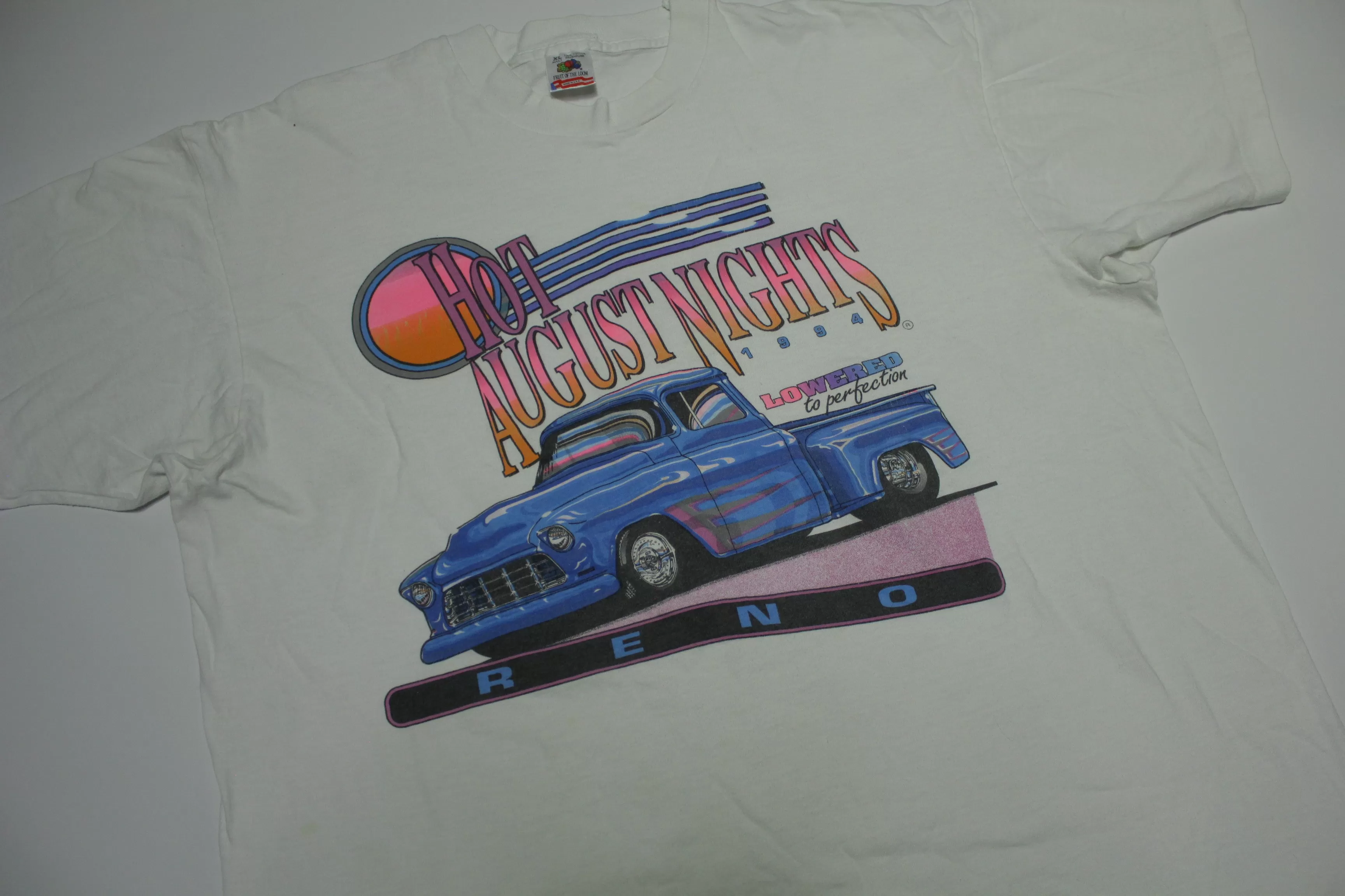 Reno Hot August Nights 1994 Lowered To Perfection Vintage 90's Classic Car Show T-Shirt