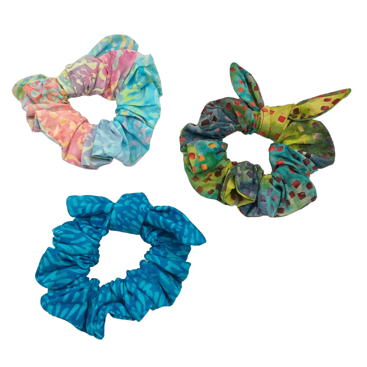 Scrunchies in Sweet Pastel Batik