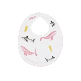 Sea Animals Printed Bib | Baby Girl