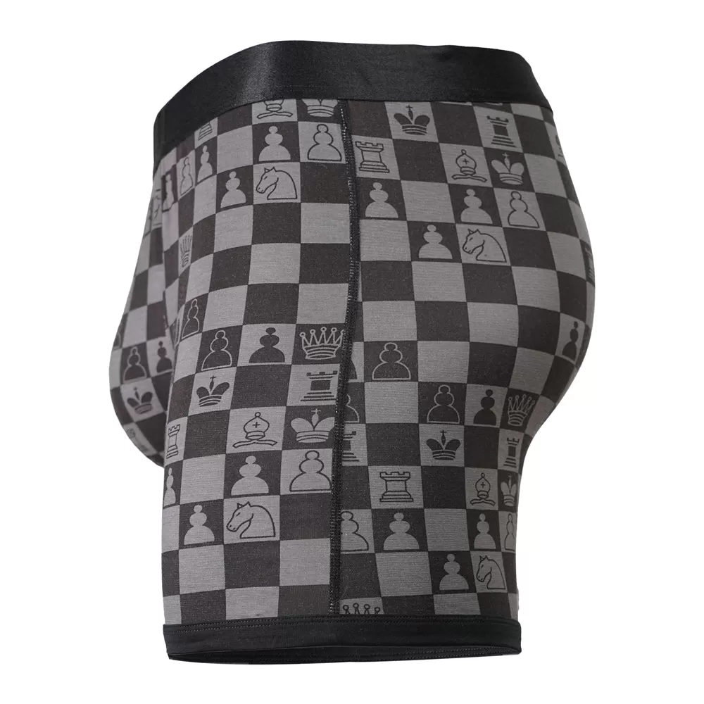 SHEATH 4.0 Bamboo Chess Grandmaster Men's Dual Pouch Boxer Brief