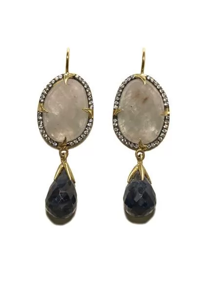 Sylva & Cie Sapphire & Diamond Drops