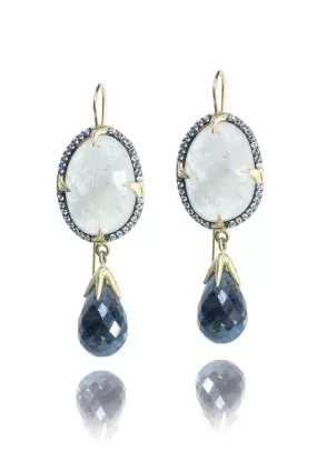 Sylva & Cie Sapphire & Diamond Drops