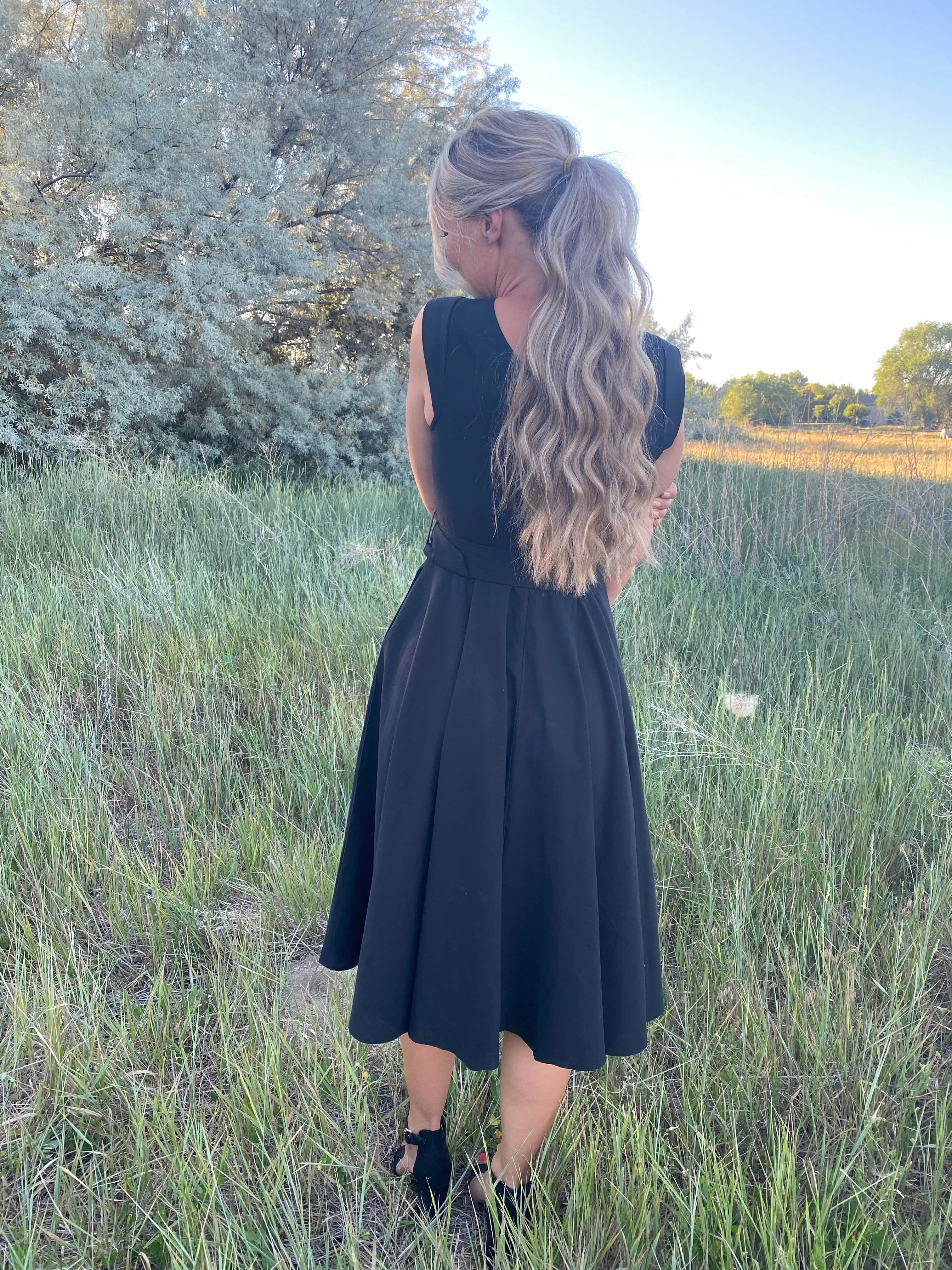 Tiffany Flare Dress in Black