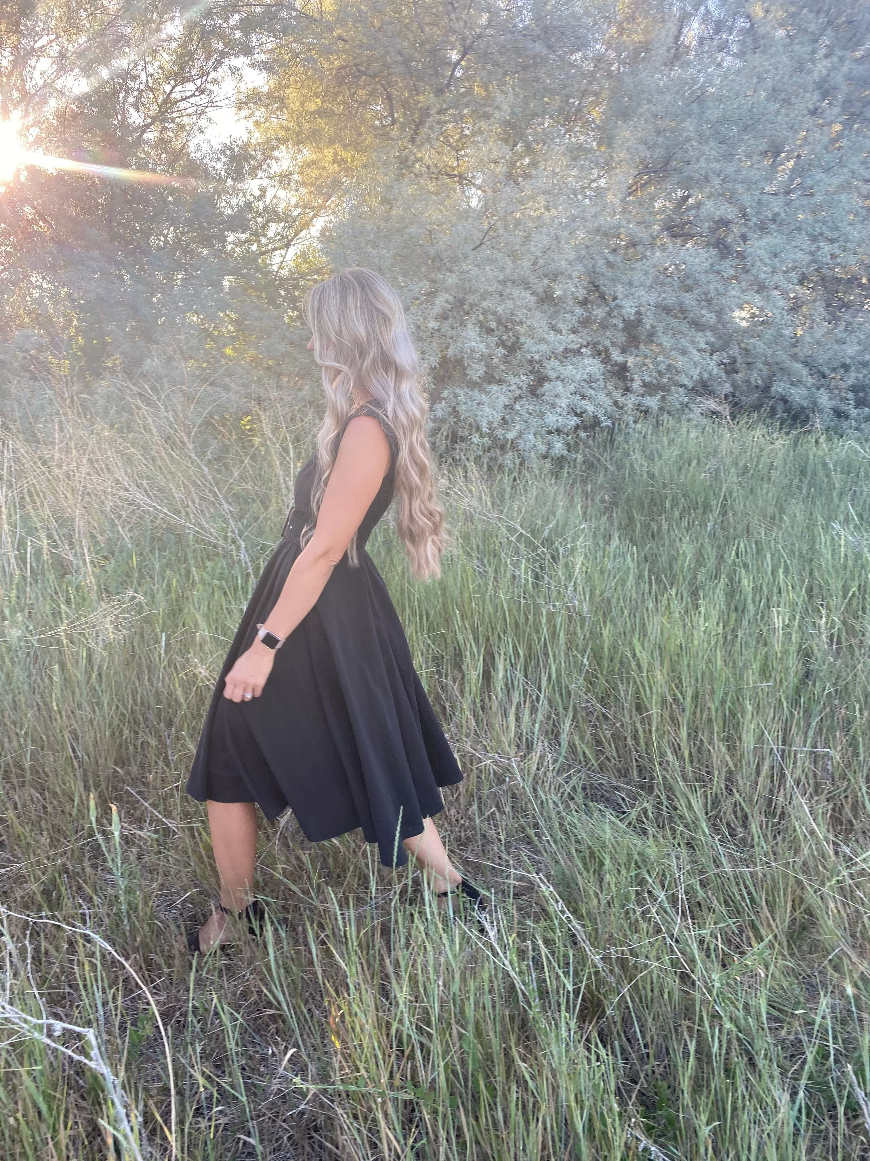 Tiffany Flare Dress in Black