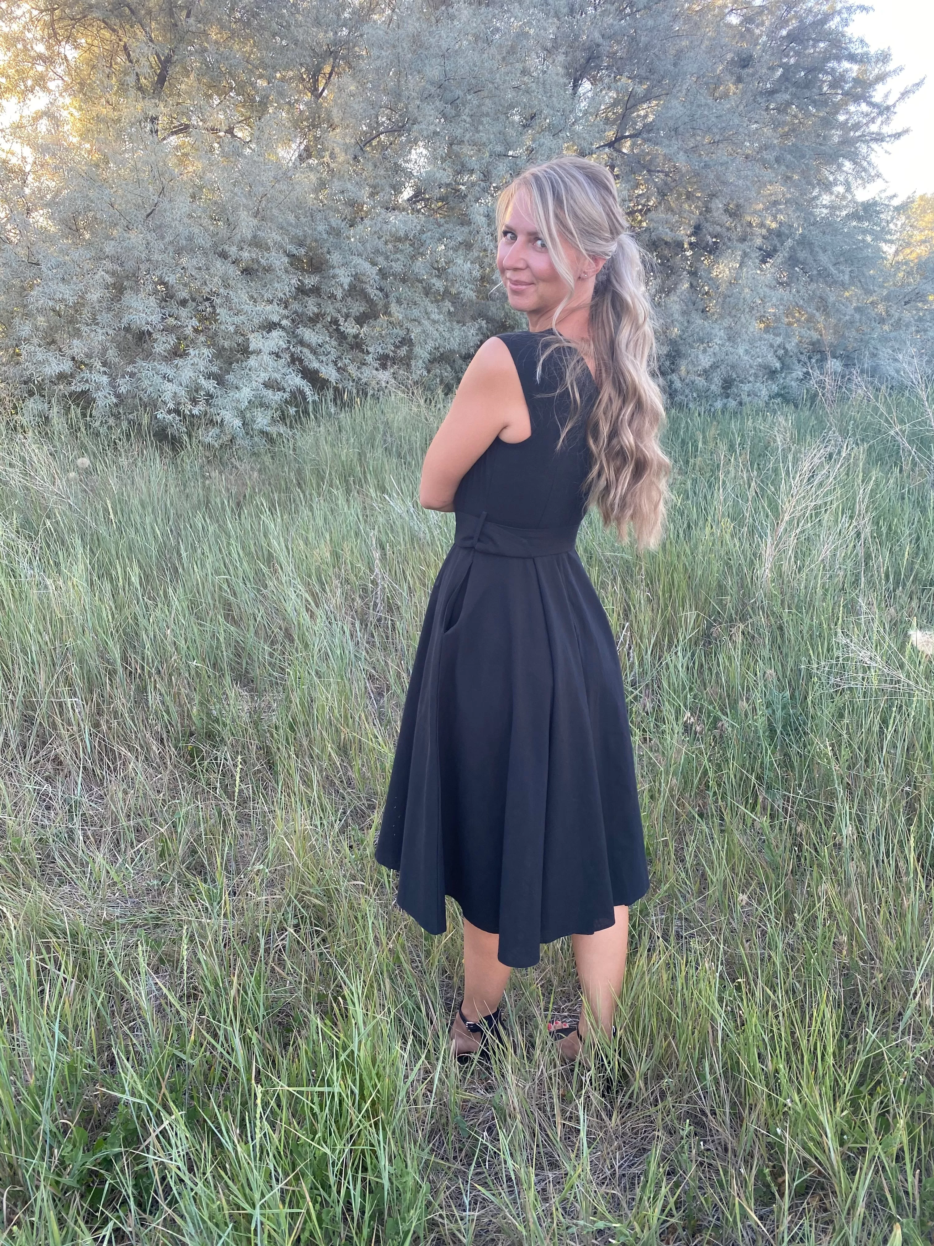 Tiffany Flare Dress in Black