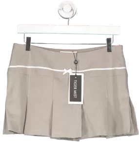 Tiger Mist Grey Lenina Mini Skirt UK XS