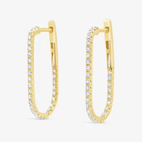 U-Hoop 1 Diamond 0.70CT Earrings