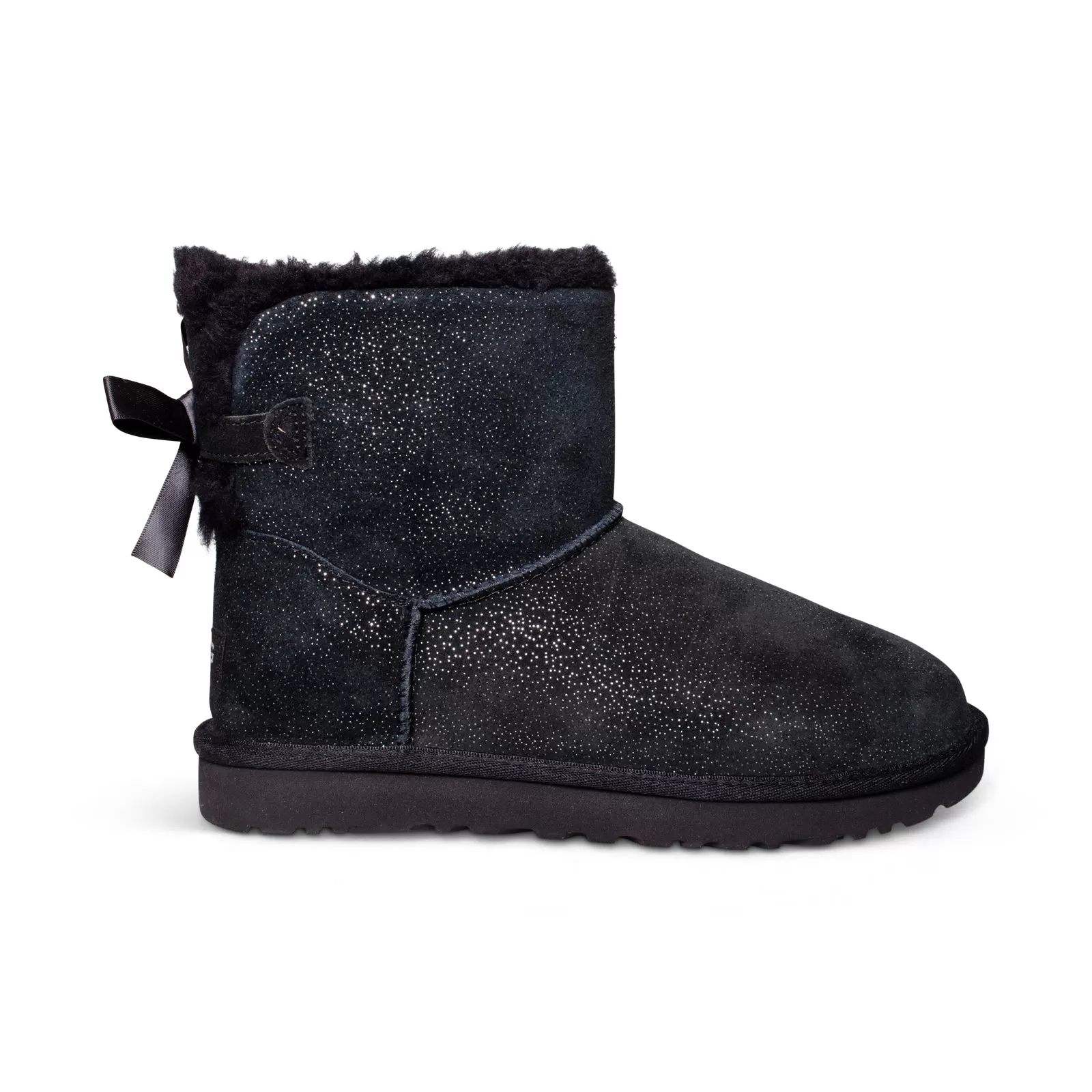 UGG Mini Bailey Bow Twinkle Black Boots - Women's