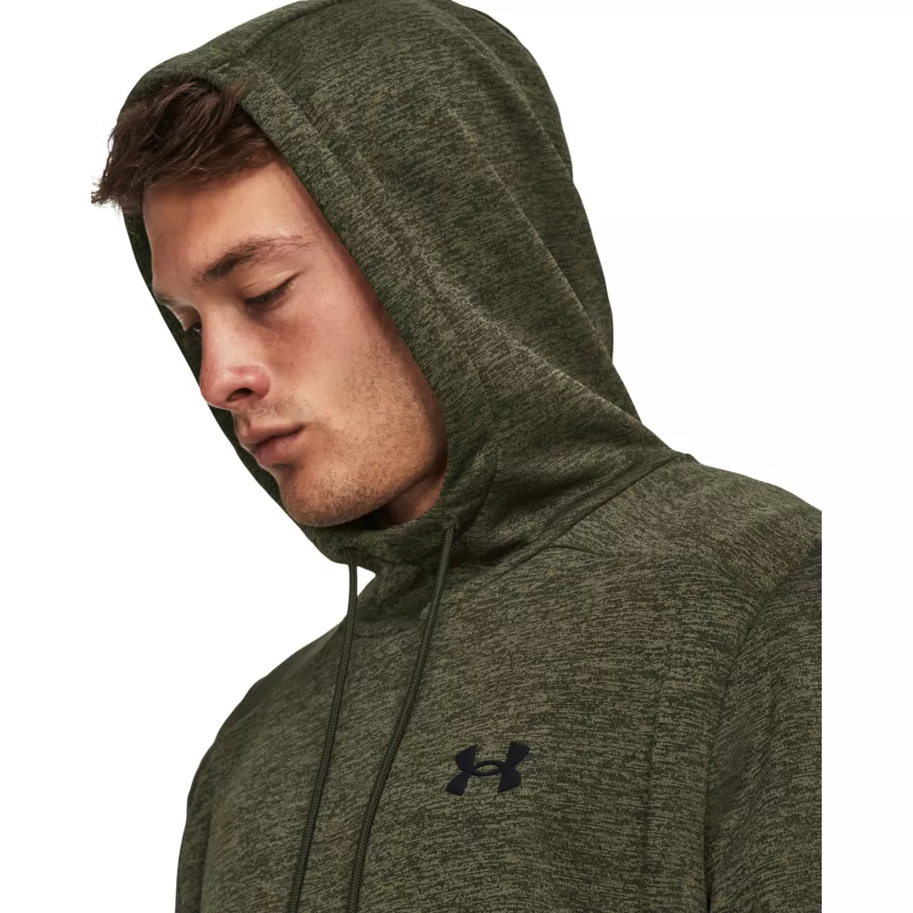 'Under Armour' Men's Armour Fleece Twist Hoodie - Baroque Green - Black