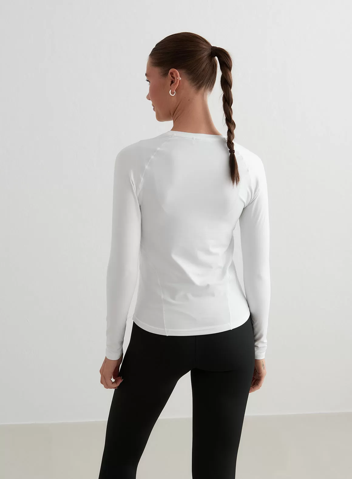 White Soft Basic Long Sleeve