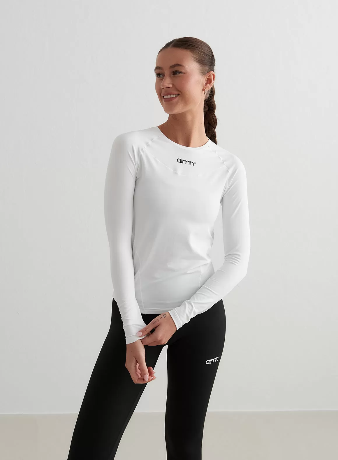 White Soft Basic Long Sleeve