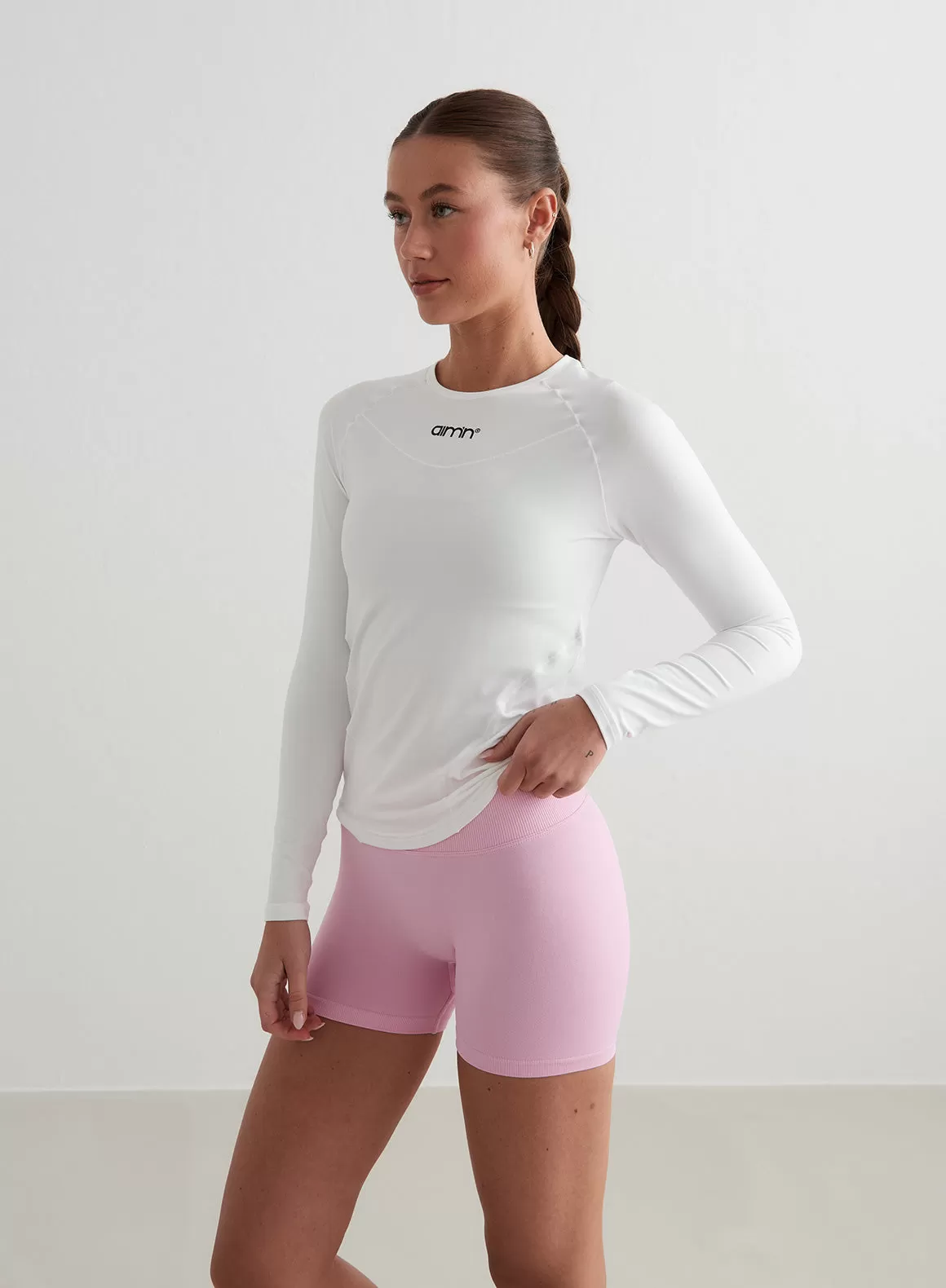 White Soft Basic Long Sleeve