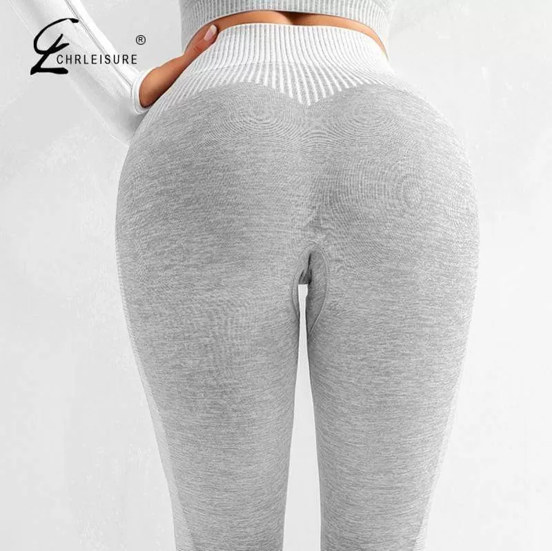 Women Sexy Push Up High Waist Leggings Gym Activewear Seamless Legging Knitting Workout Femme Jegging