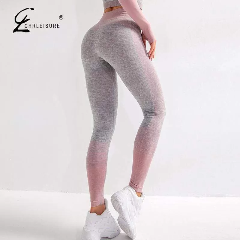 Women Sexy Push Up High Waist Leggings Gym Activewear Seamless Legging Knitting Workout Femme Jegging