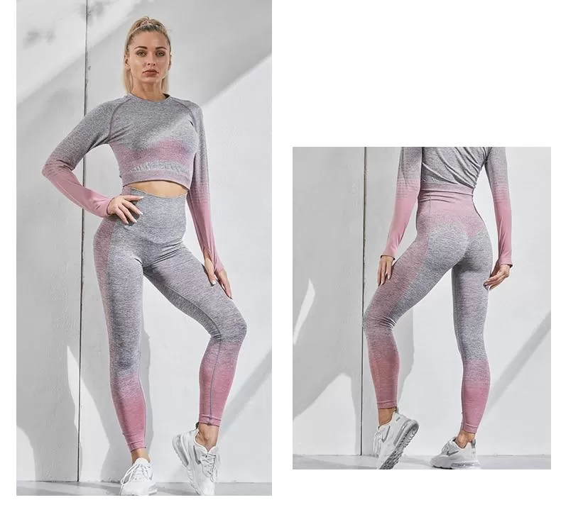 Women Sexy Push Up High Waist Leggings Gym Activewear Seamless Legging Knitting Workout Femme Jegging