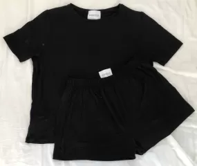 Women's black shorts & t-shirt set