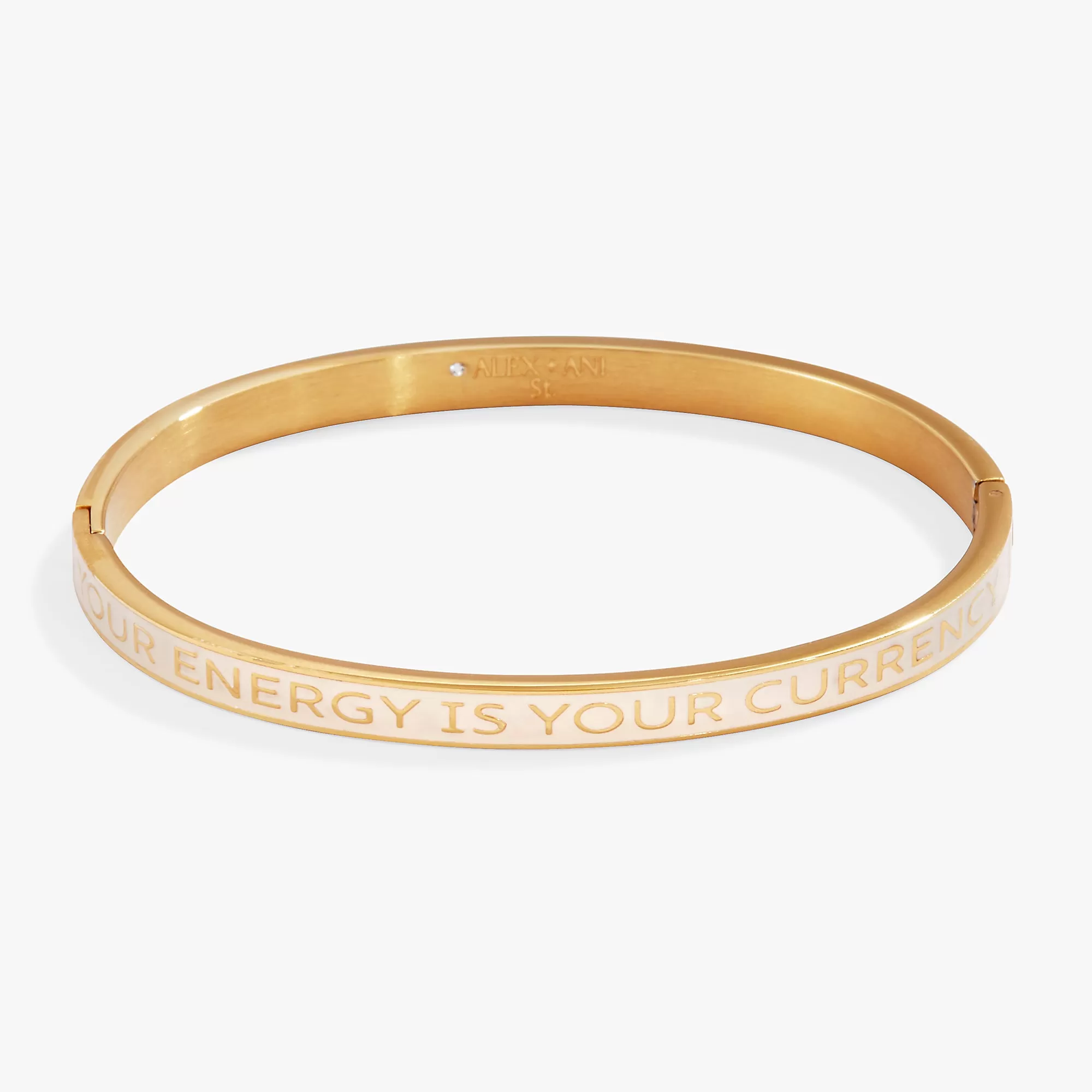 'Your Energy Is Your Currency' Hinge Bangle