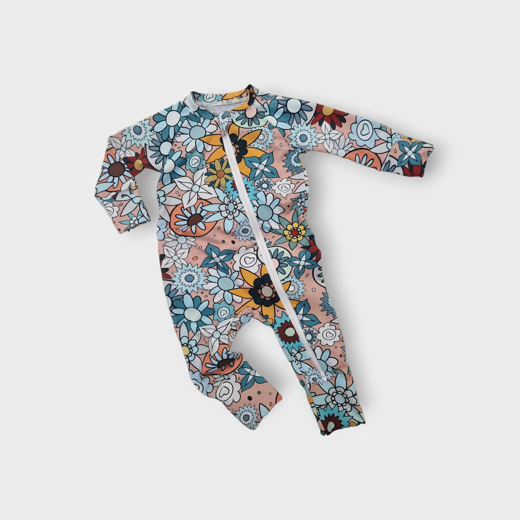 Zipped Sleepsuit | Retro Floral Brights